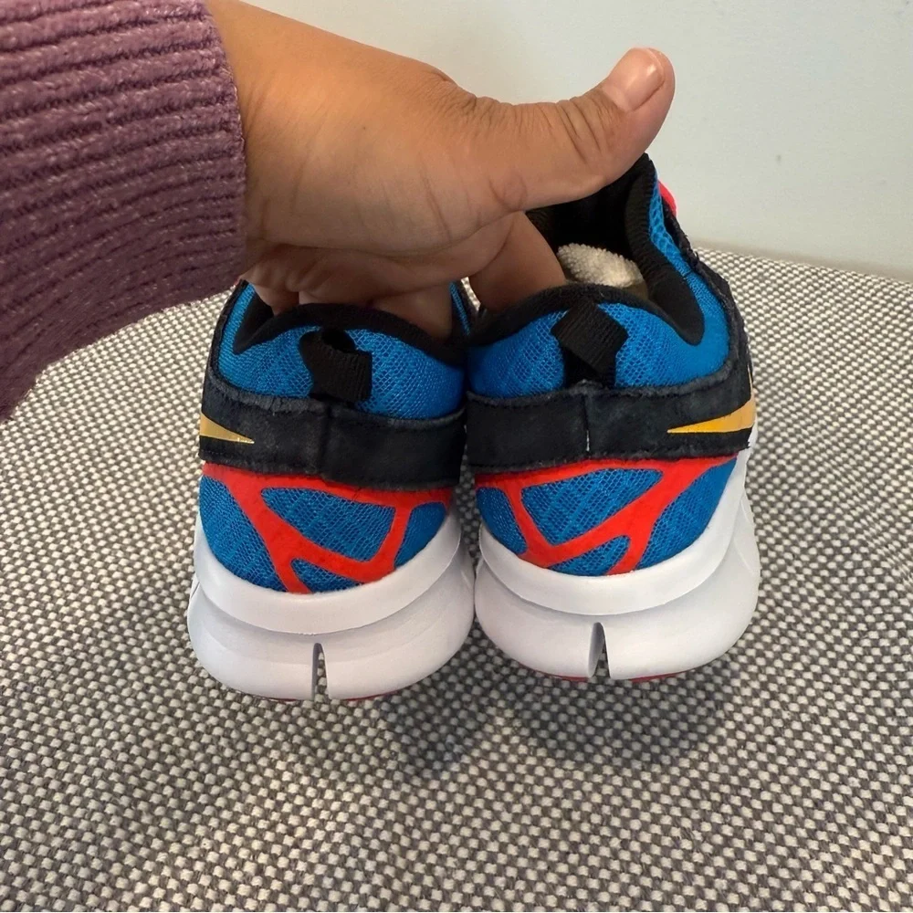 Unisex Nike Youth Free Run 2 Running Shoes Blue Orange Dx1788-001 Size 7Y